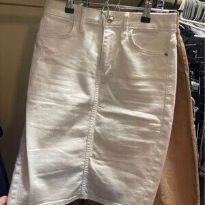 Women's White Jean Skirt